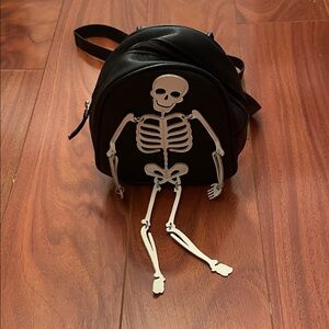 Bath & Body Works Black Backpack with Skeleton Design